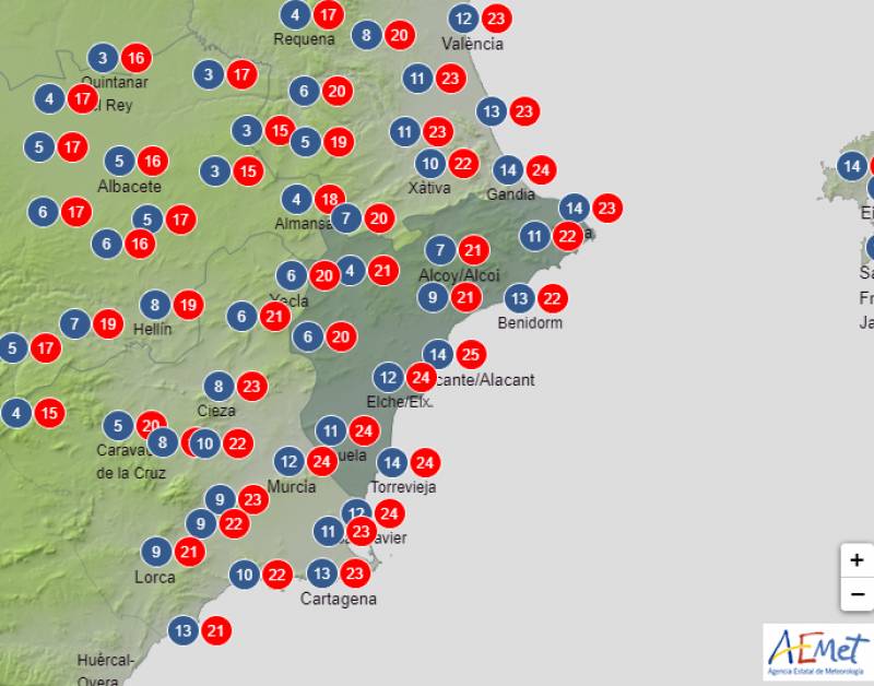 Warm start before the rain and cold arrives: Alicante weather forecast Oct 16-19