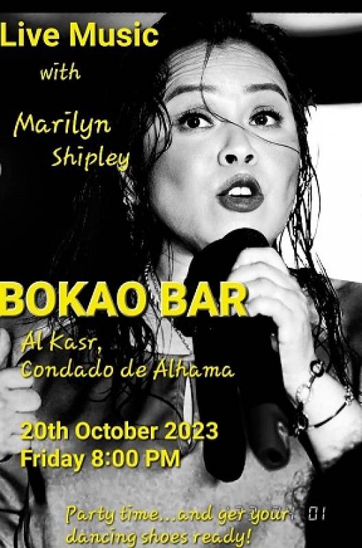 October 20 Steak Night and popular singer Marilyn Shipley at the Bokao Bar Condado de Alhama Golf Resort