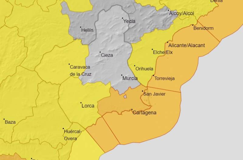 Murcia under alert for very strong winds: Weekend weather forecast October 19-22