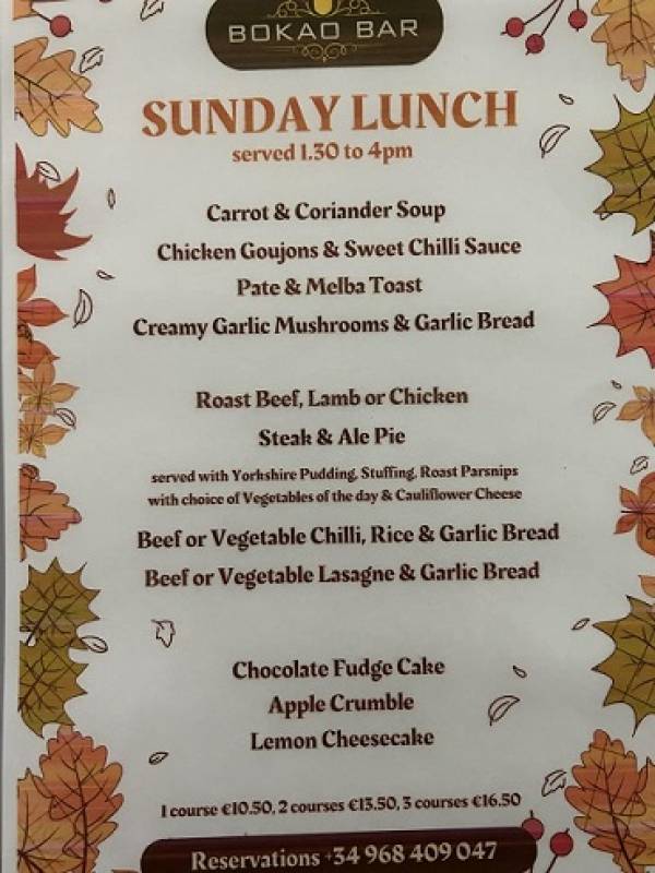 October 22 Sunday Lunch at the Bokao Bar, Condado de Alhama Golf Resort