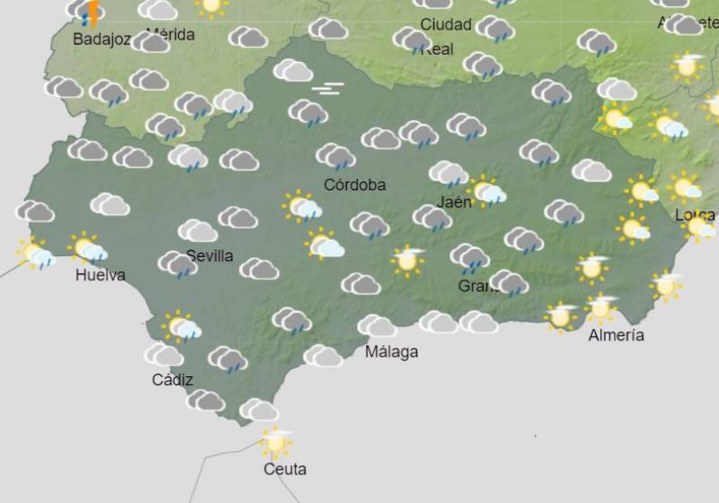 The rain keeps pouring down: Andalusia weather forecast October 23-29