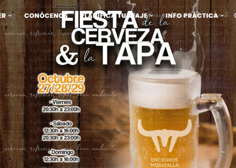 October 27 to 29 Beer and tapas festival in Moratalla