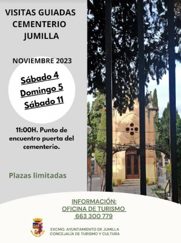 November 4, 5 and 11 Free guided tours of the cemetery of Jumilla