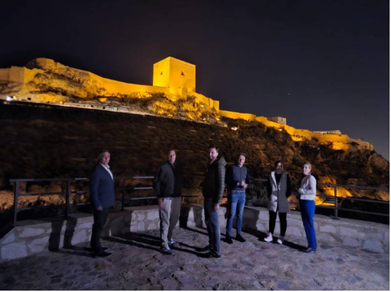 Lighting reinstalled at Alfonsina Tower at the castle of Lorca