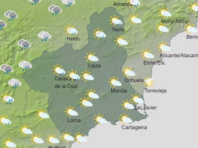 Murcia weekly weather November 27-December 3: Where and when the rain is forecast