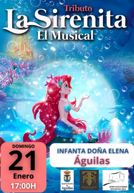 January 21 Tribute to The Little Mermaid musical in Aguilas