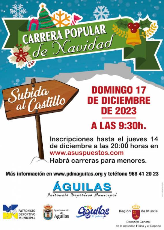 December 17 Christmas fun run up to the castle in Aguilas