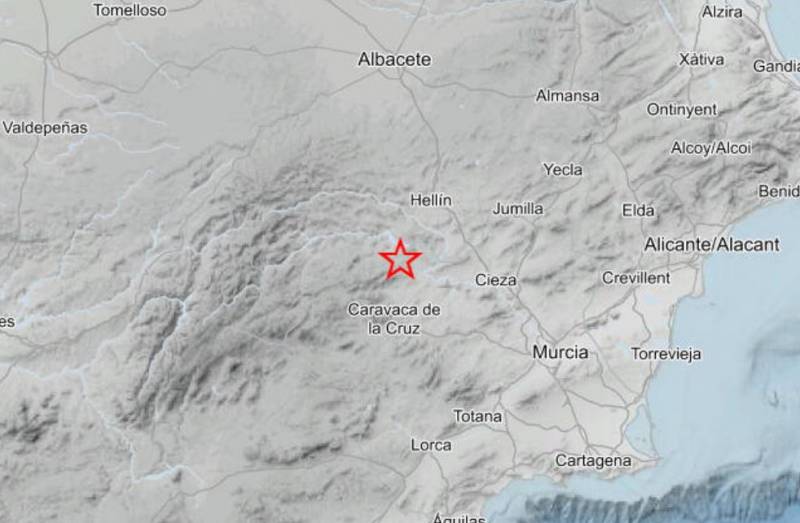 2.8 magnitude earthquake in Murcia