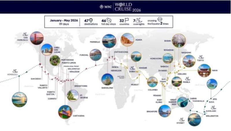 Around the world in 119 days: the luxury cruise of a lifetime that departs from Spain