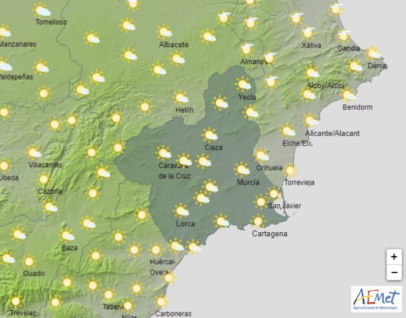 Murcia New Year weather forecast: Dec 27-Jan 1