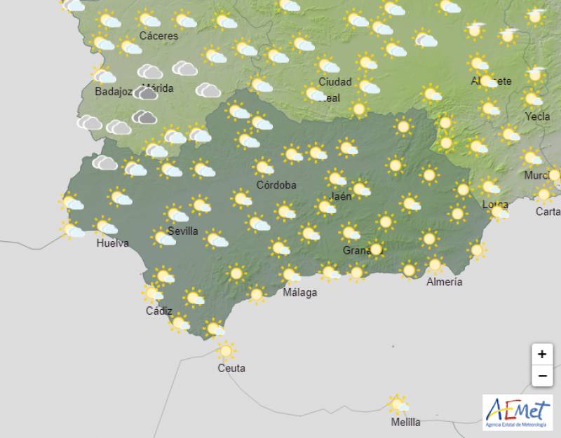 New Year temperatures rise by 3 degrees: Andalucia weather forecast Dec 27-Jan 1
