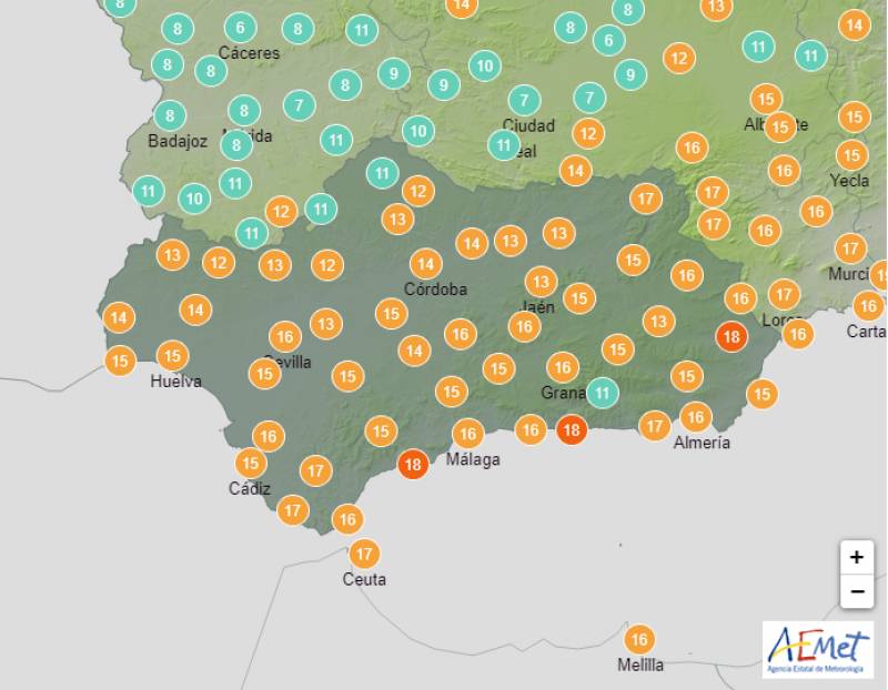 New Year temperatures rise by 3 degrees: Andalucia weather forecast Dec 27-Jan 1