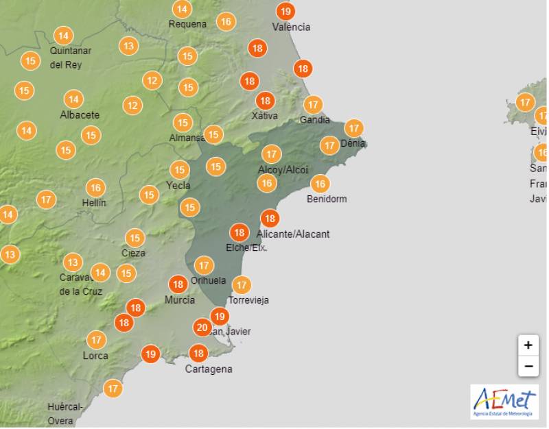 Rains arrive ahead of a dry weekend: Alicante weather forecast Jan 4-7