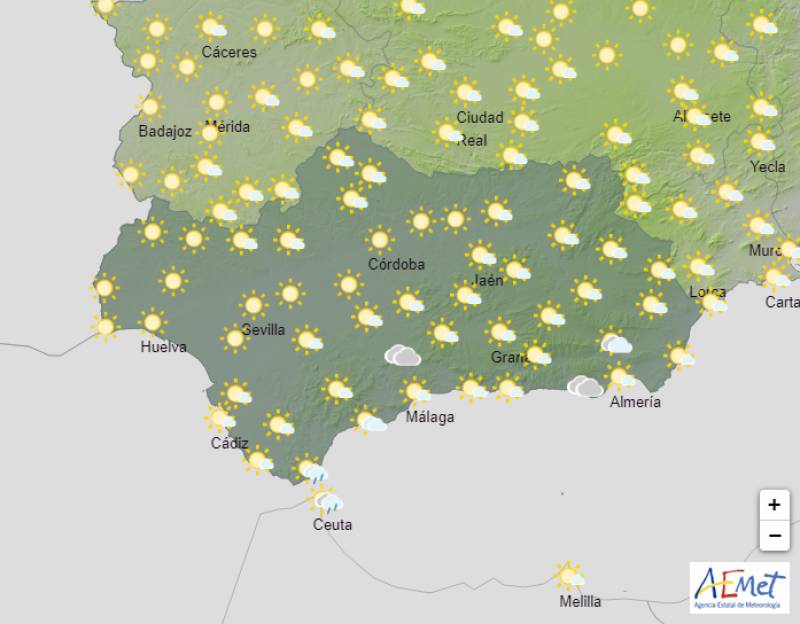 Torrential rain puts most of Andalucia on high alert: Weather forecast Jan 19-21