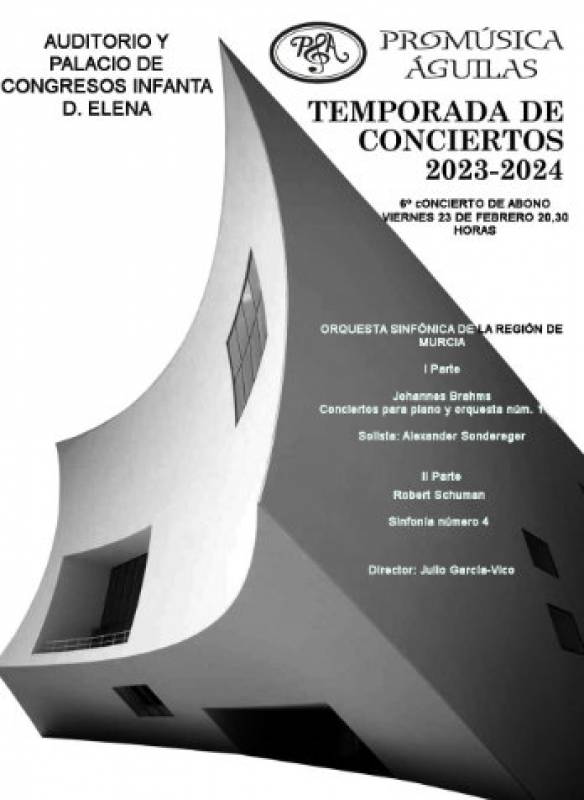 February 23 Piano and orchestral concert at the seafront auditorium in Aguilas