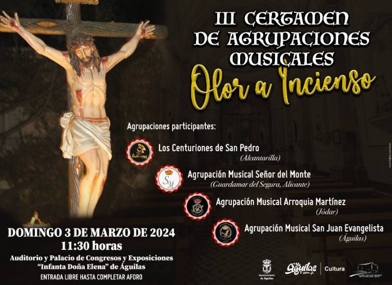 March 3 Olor a Incienso pre-Easter concert in Aguilas