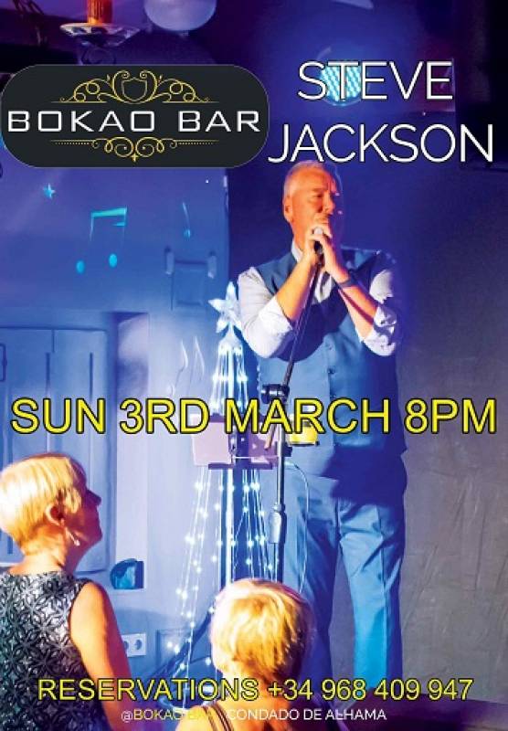 March 3 music by Steve Jackson at the Bokao Bar, Condado de Alhama Golf Resort