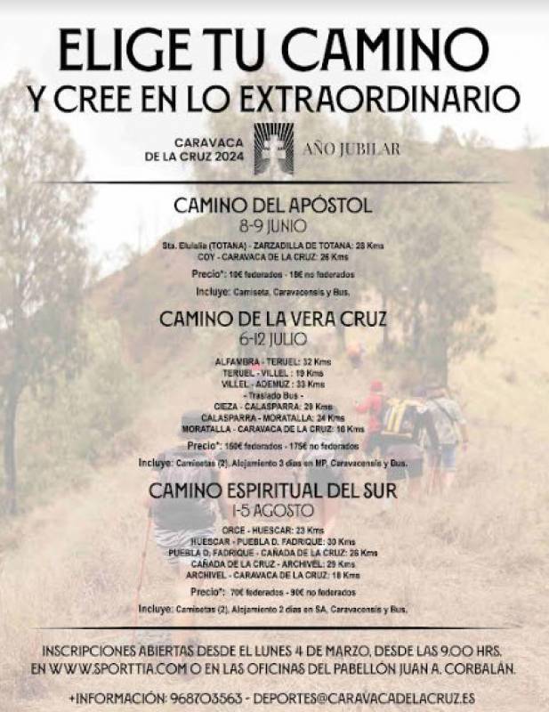 Summer 2024 Three multi-day hikes to the holy city of Caravaca de la Cruz