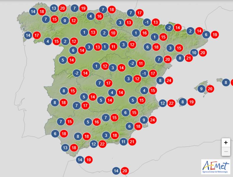 Spain weather forecast Feb 5-8: Almost widespread rain by the end of the week