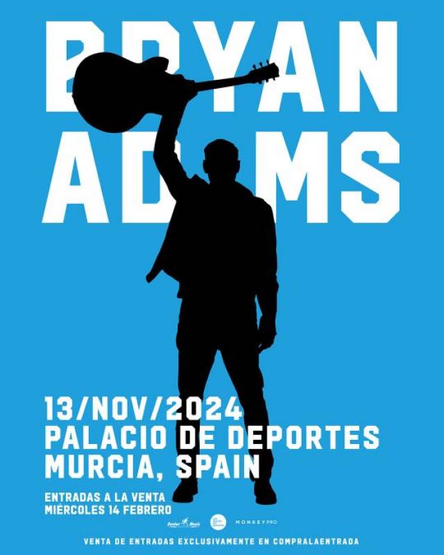 Bryan Adams will be performing in Murcia this November