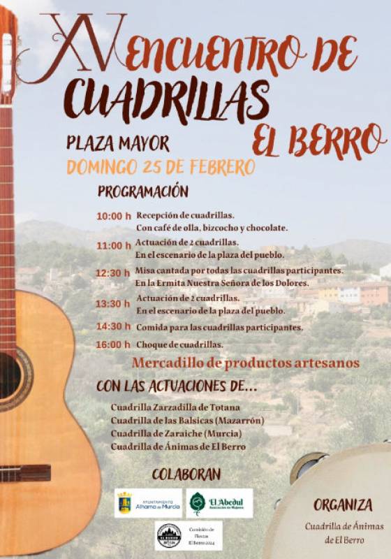February 24 and 25 Annual Cuadrillas traditional music festival in El Berro