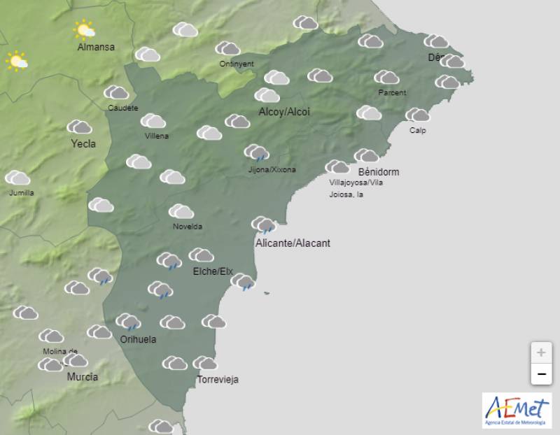 Return of the rains: Alicante weather forecast Feb 15-18