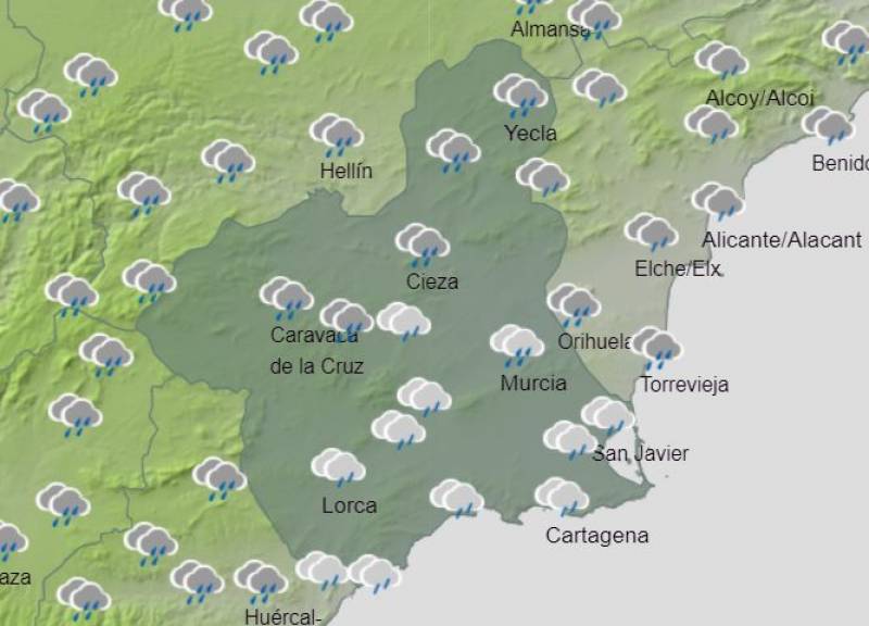 Rain this weekend: Murcia weather forecast March 7-10