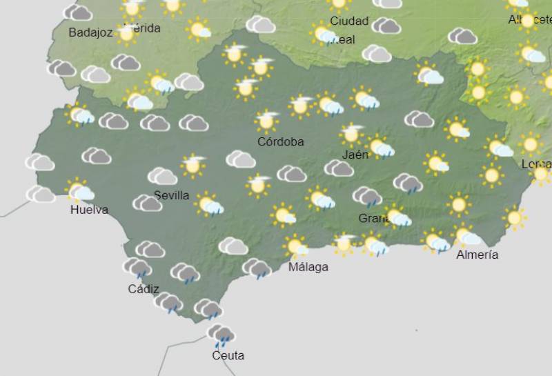 Storms and showers: Andalusia weekend weather forecast March 7-10