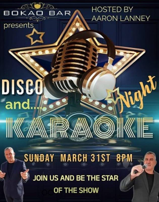 March 31 Disco and Karaoke Night at the Bokao Bar Condado de Alhama Golf Resort