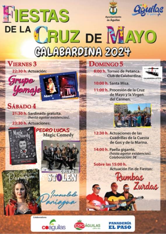 May 3 to 5 Fiestas de la Cruz de Mayo 2024 in Calabardina Águilas