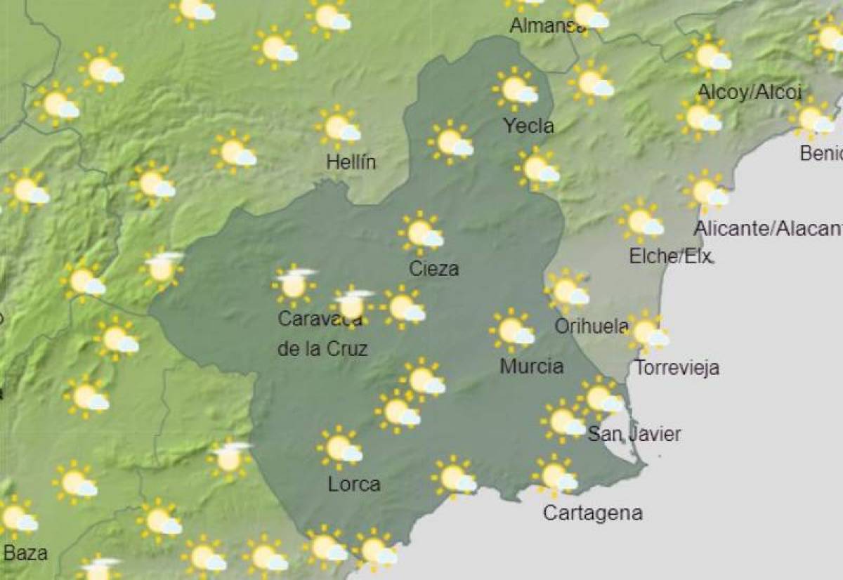 Murcia weather forecast May 2-5: Hotting up for the weekend