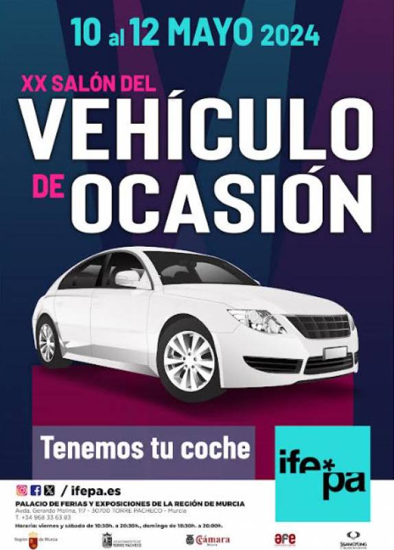 MAY 10 TO 12 HUGE SECOND-HAND VEHICLE FAIR AT THE IFEPA VENUE IN TORRE PACHECO