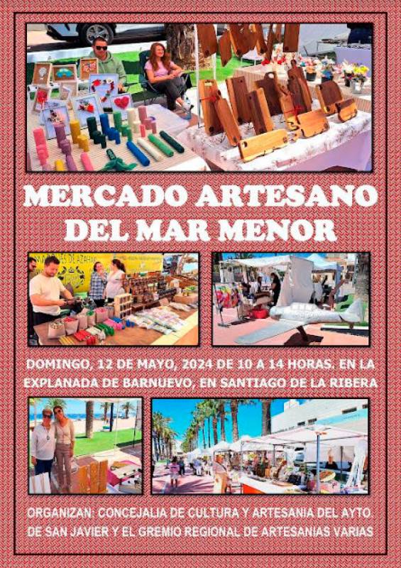 MAY 12 ARTISAN MARKET OF THE MAR MENOR IN SANTIAGO DE LA RIBERA