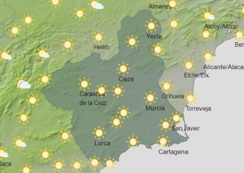 Murcia weekly weather forecast May 13-19: Hot and sunny