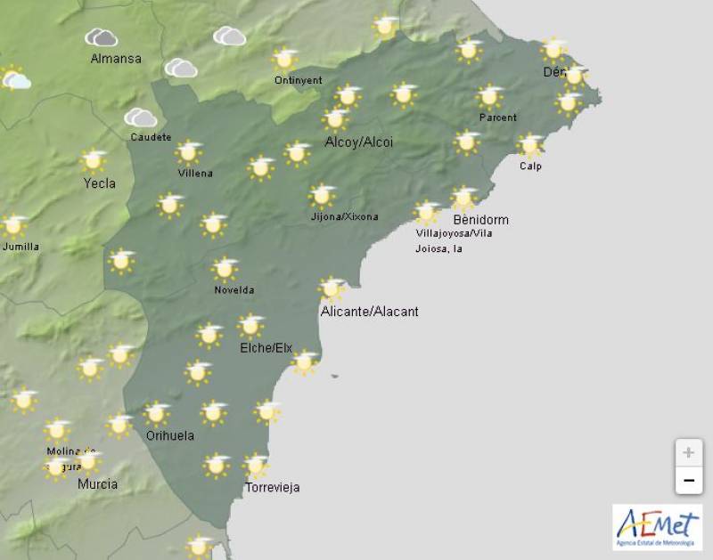 Temperatures soar past 30 degrees: Alicante weather forecast May 13-16
