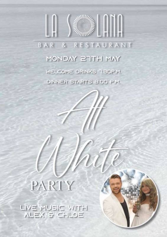 May 27 All White Party at La Quinta, La Manga Club