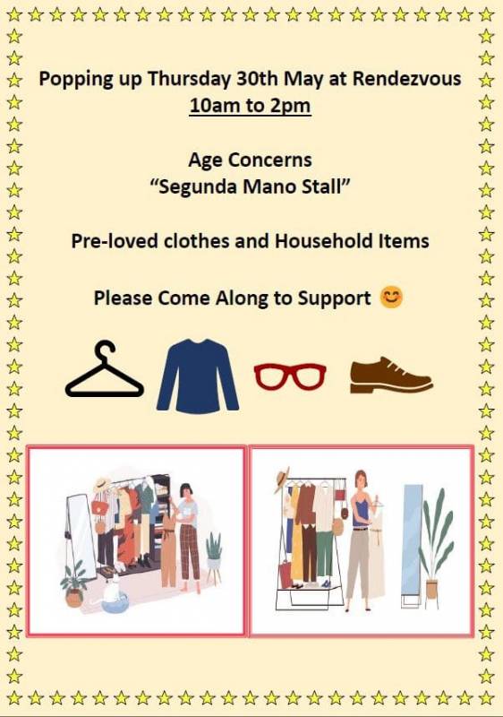 May 30 Age Concern Pop up Sale Rendevous Restaurant Camposol A Sector