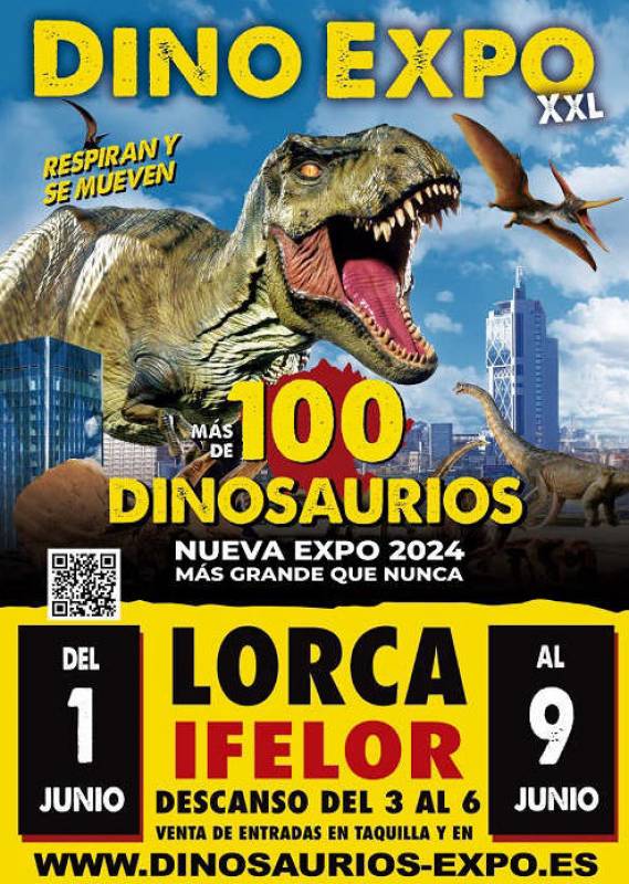 June 1 to 9 Huge dinosaur exhibition in Lorca