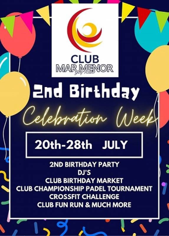 July 20-28 Club MMGR Mar Menor Golf Resort celebrates second birthday