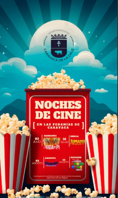 July 1-August 30 Outdoor cinema in Caravaca de la Cruz