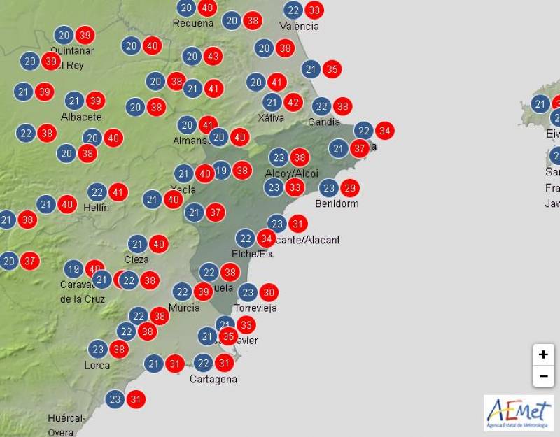 Temperatures reach 36 degrees: Alicante weather forecast July 8-11