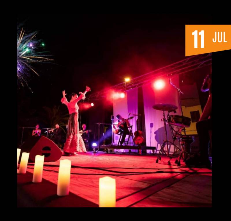 July 11 Sueño Flamenco, a free open-air concert with the Pedro Navarro Band in Puerto de Mazarron