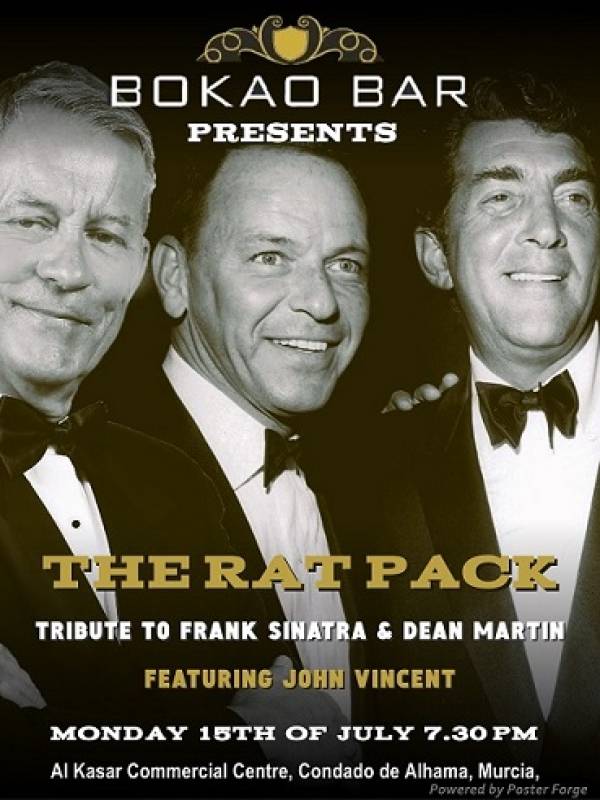 July 15 Rat Pack Show and Early bird special menu at the Bokao Bar, Condado de Alhama Golf Resort