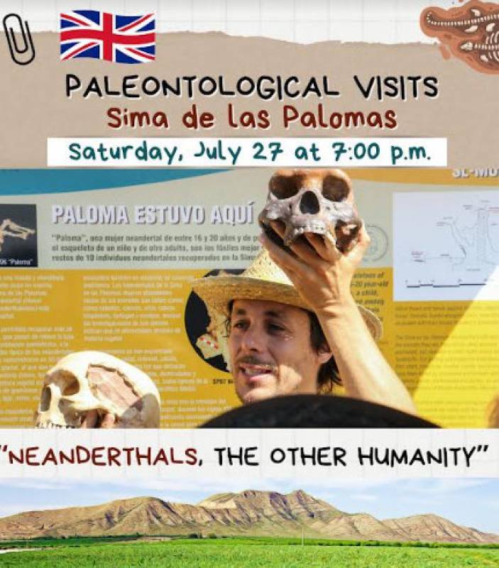 JULY 27 GUIDED VISIT IN ENGLISH TO DISCOVER THE WORLD OF THE NEANDERTHALS AT CABEZO GORDO IN TORRE PACHECO