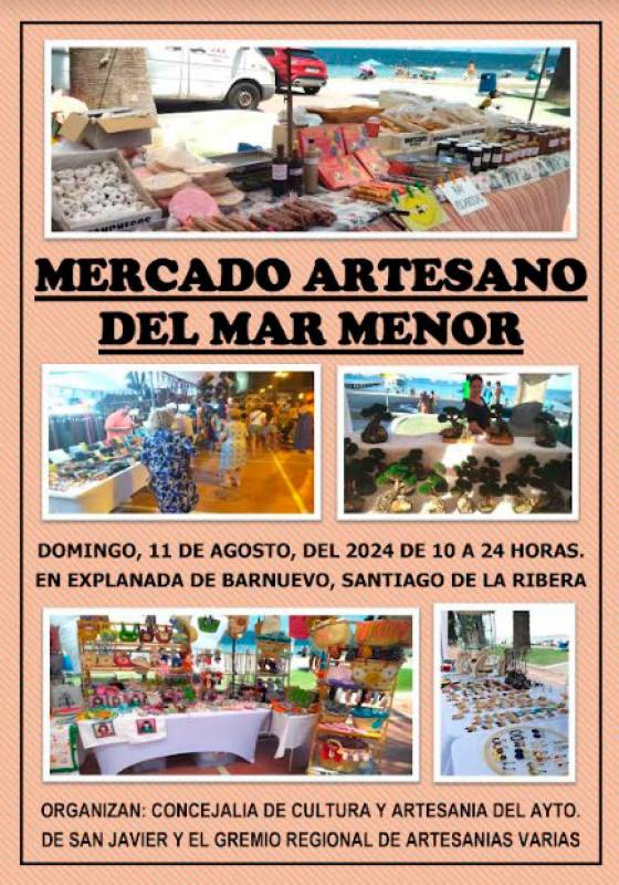 August 11 Arts and crafts market in Santiago de la Ribera