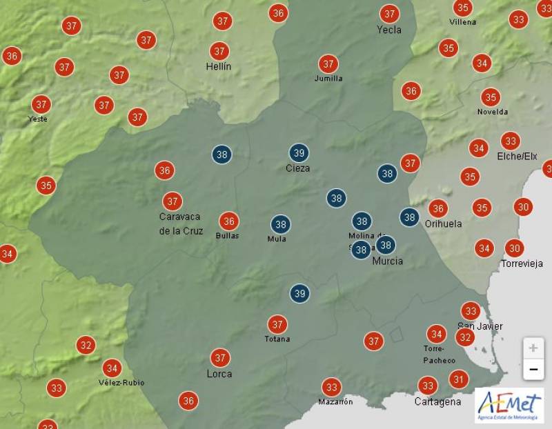 Heat alerts for half the week: Murcia Weather Forecast Aug 5-8