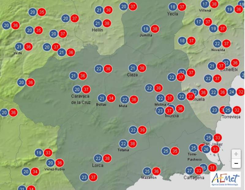 Heat alerts for half the week: Murcia Weather Forecast Aug 5-8