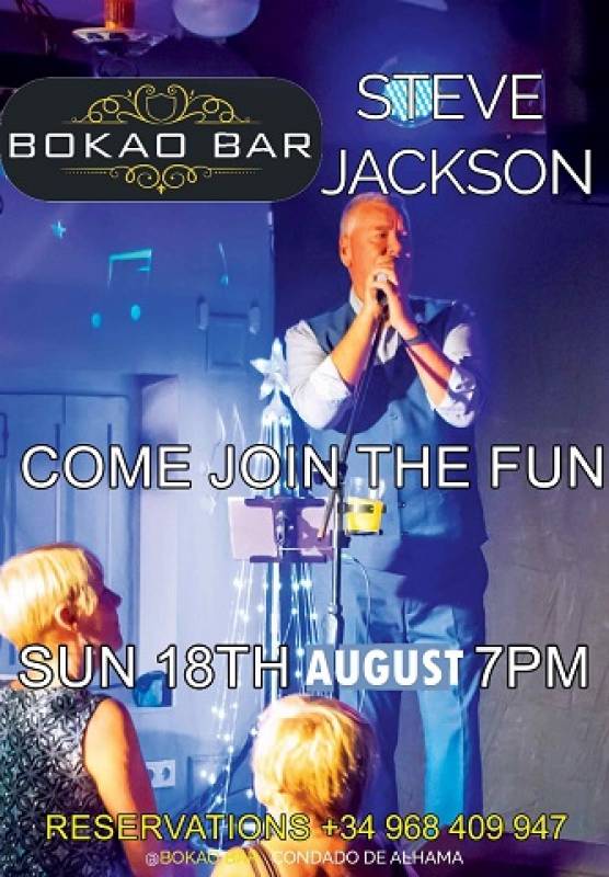 August 18 music by Steve Jackson at the Bokao Bar, Condado de Alhama Golf Resort