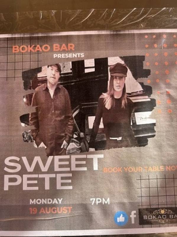 August 19 Early Bird menu with music by Sweet Pete at the Bokao Bar, Condado de Alhama Golf Resort