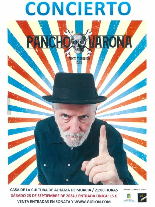 SEPTEMBER 28 PANCHO VARONA LIVE IN CONCERT IN ALHAMA DE MURCIA